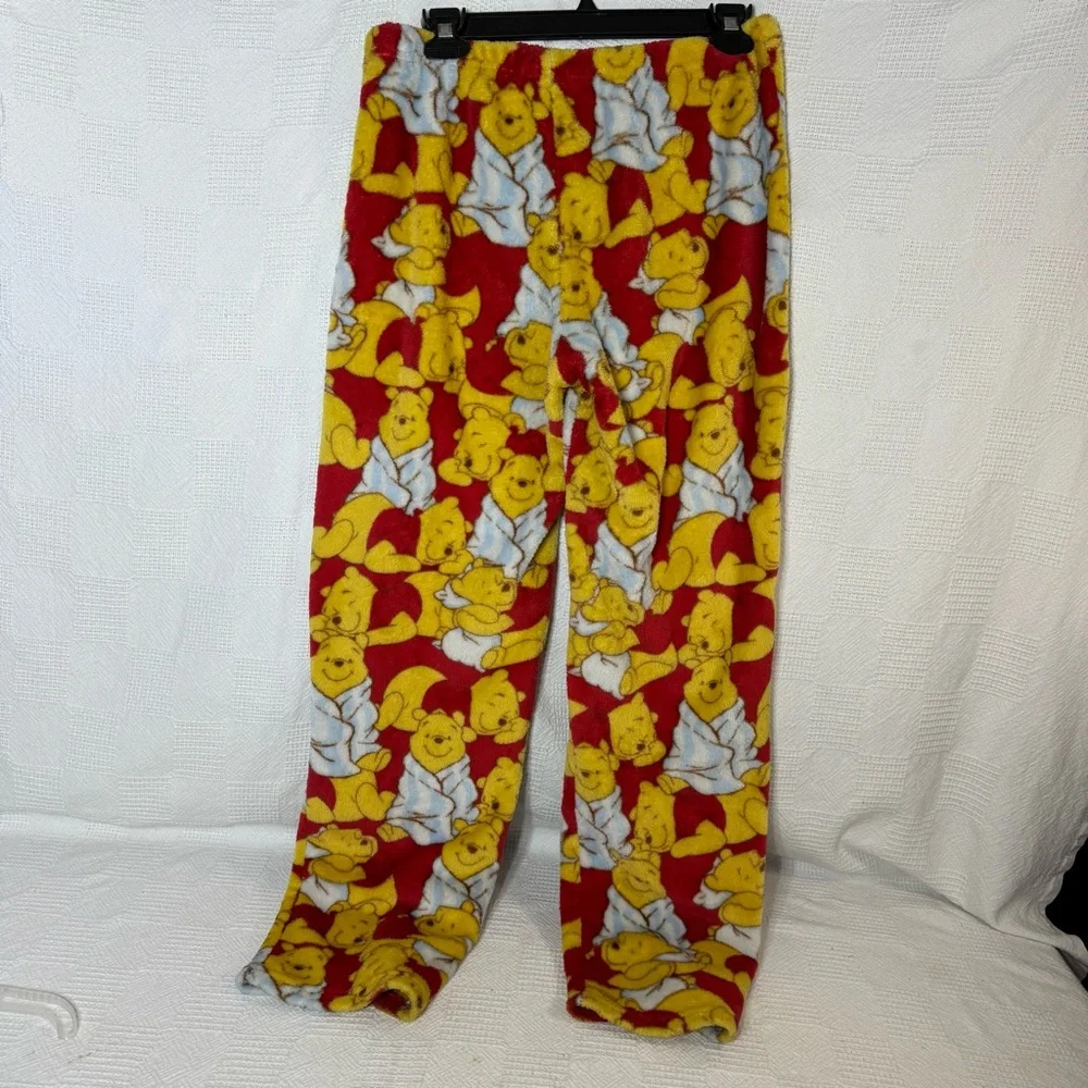 Disney’s Winnie The Pooh Red Lounge Sleepwear Fleece Pants Womens Size‎ S 4-6